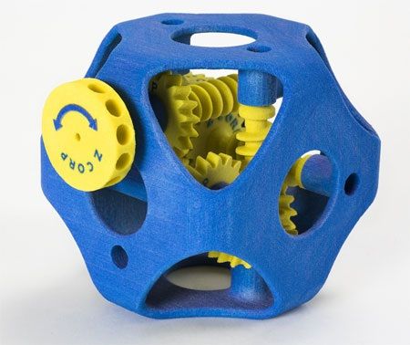 Example of color printing on existing 3D printers